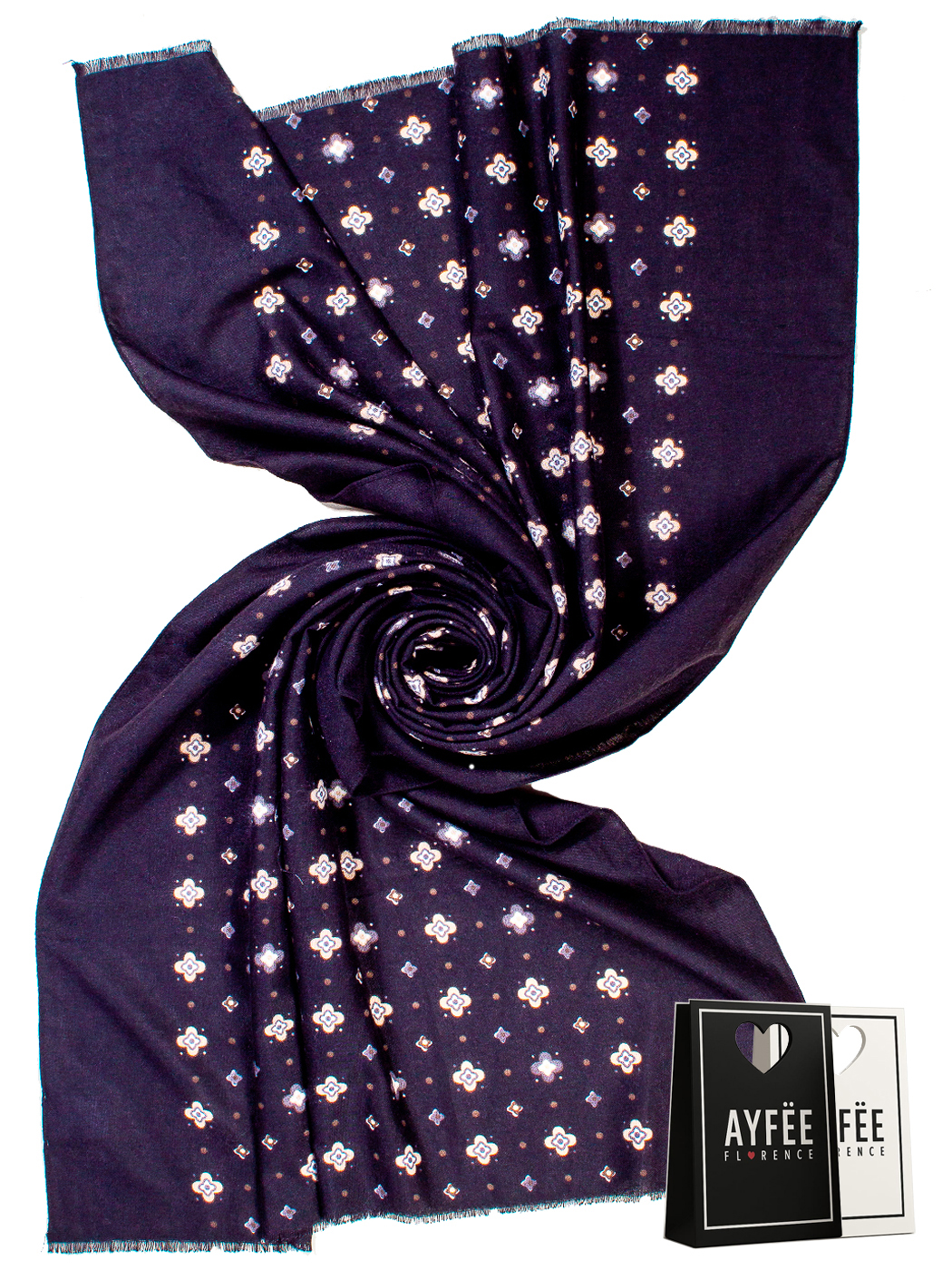 STOLA UOMO SMALL PATTERN, CM 90*180, 100% VISCOSE, MADE IN PRC      